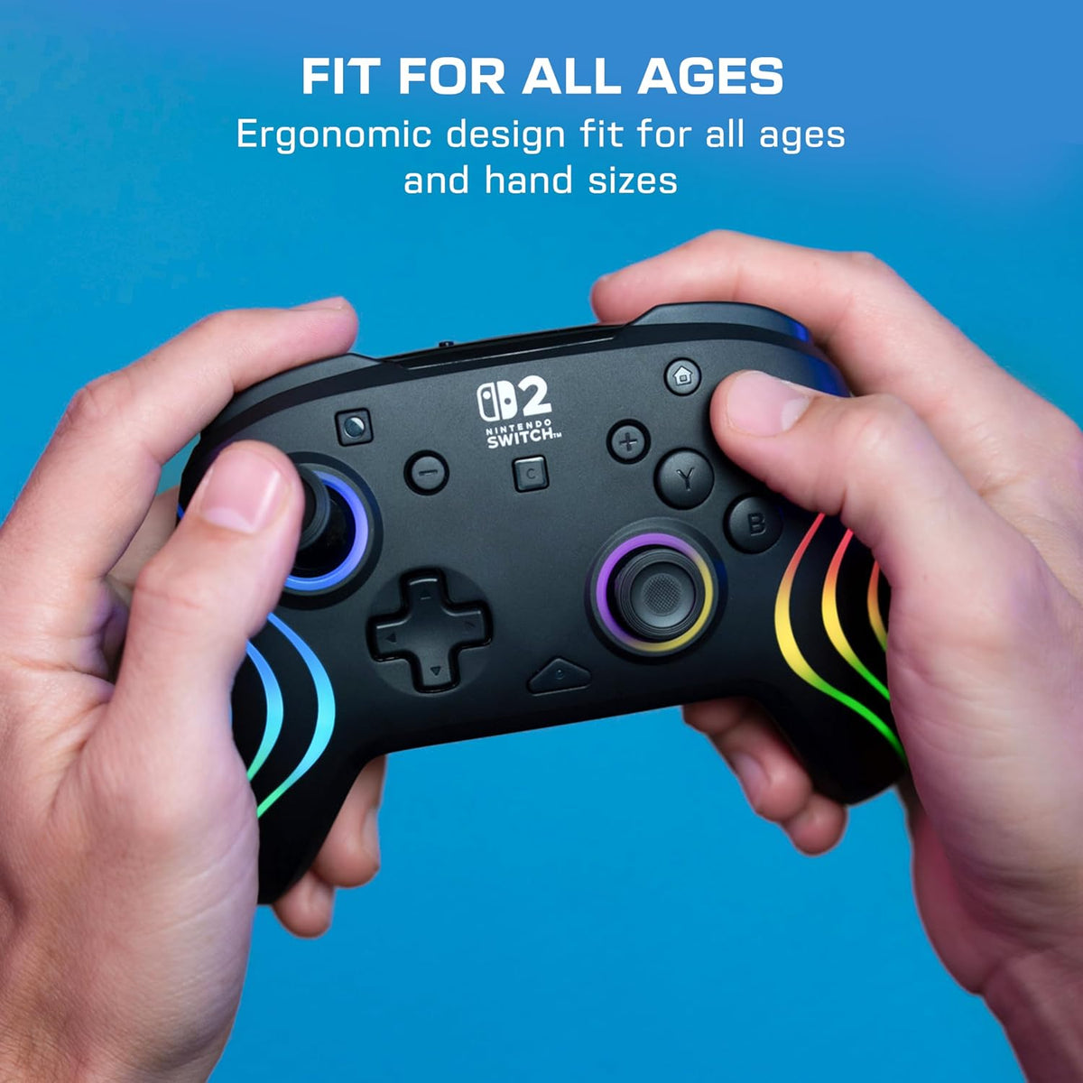 Turtle Beach Afterglow Wave Wireless RGB Game Controller Nintendo Switch 2 | Switch Lite. OLED. TMR Thumbsticks. Rechargeable 20-Hr Battery. 2 Mappable Back Buttons. Motion Controls. C-Button
