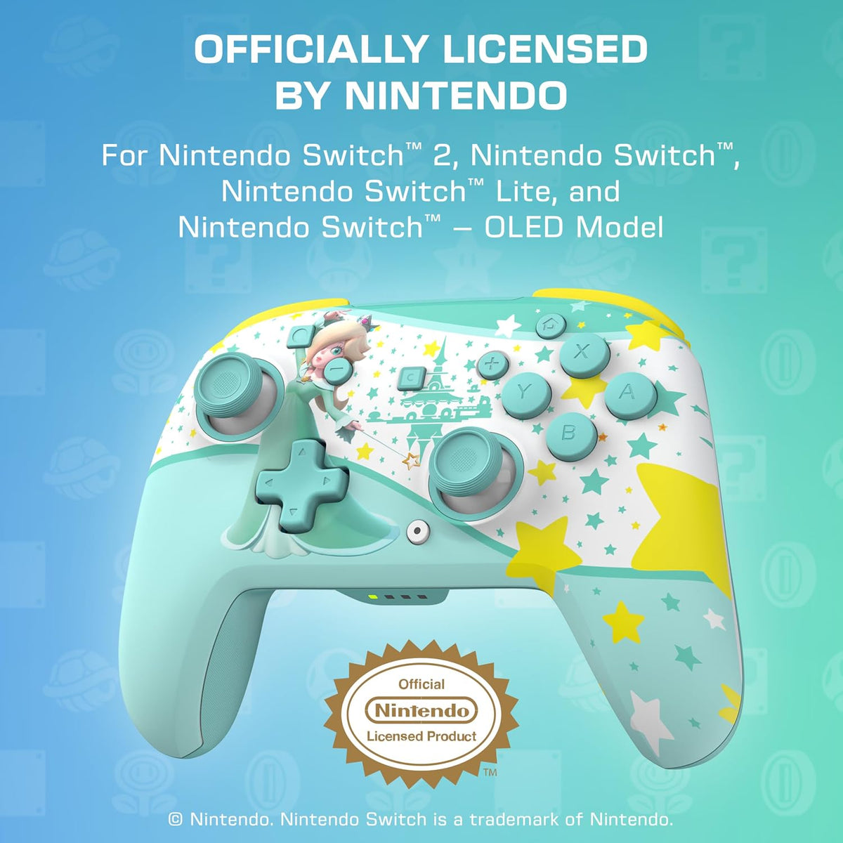 Turtle Beach Rematch Wireless Gaming Controller Rosalina Nintendo Switch 2 | Nintendo Switch OLED. TMR Thumbsticks. Rechargeable 40-Hr Battery. 2 Mappable Back Buttons. Motion Controls