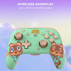 Turtle Beach Rematch Wireless Controller Animal Crossing Nintendo Switch 2 | Nintendo Switch OLED. TMR Thumbsticks. Rechargeable 40-Hr Battery. 2 Mappable Back Buttons. Motion Controls. Timmy Tommy