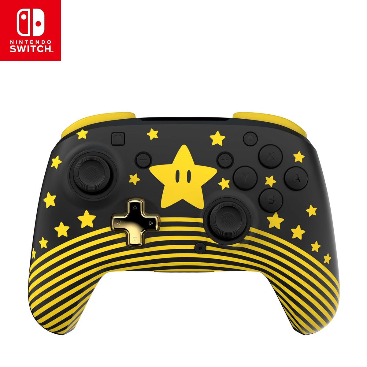 Turtle Beach Rematch Wireless Controller Super Mario Star Nintendo Switch 2 | Nintendo Switch Lite. OLED. Glow-in-the-Dark Design. Rechargeable 40-Hr Battery. 2 Mappable Back Buttons