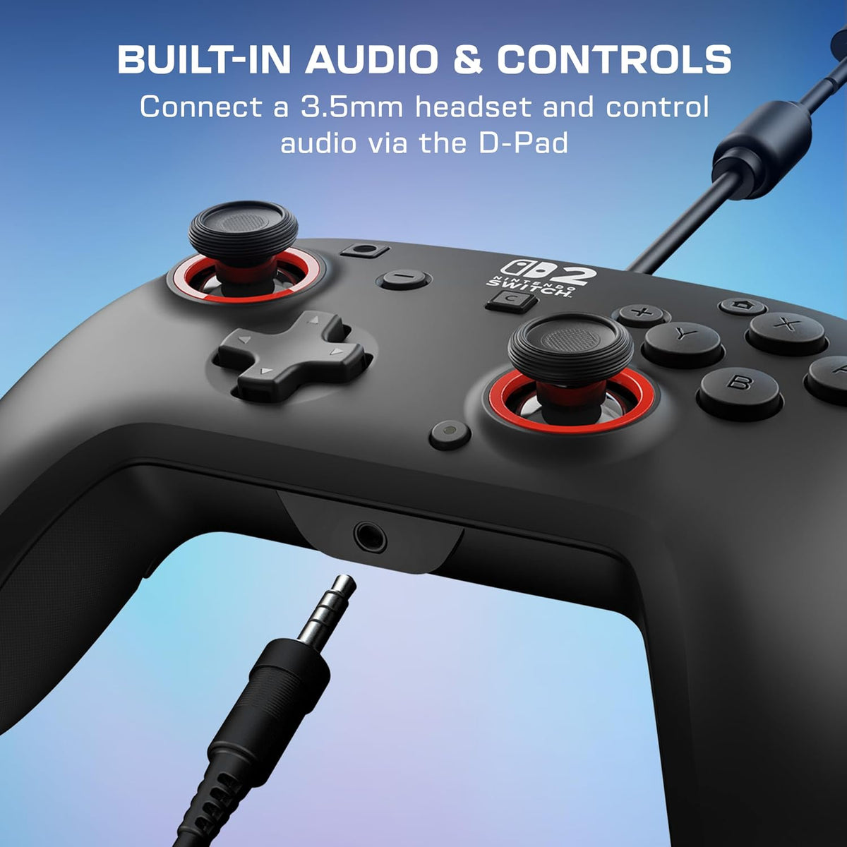 Turtle Beach Rematch Wired Gaming Controller. Nintendo Switch 2. Lite. OLED | Hall-Effect Thumbsticks. 2 Mappable Buttons. Audio Jack. C-Button for Game Chat. Licensed for Nintendo Switch 2