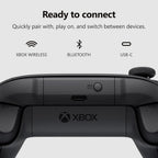 XBOX Wireless Gaming Controller | Carbon Black | Consoles. PCs. TVs. mobile. and more | Textured Grip | Wireless. Bluetooth. USB-C Connectivity