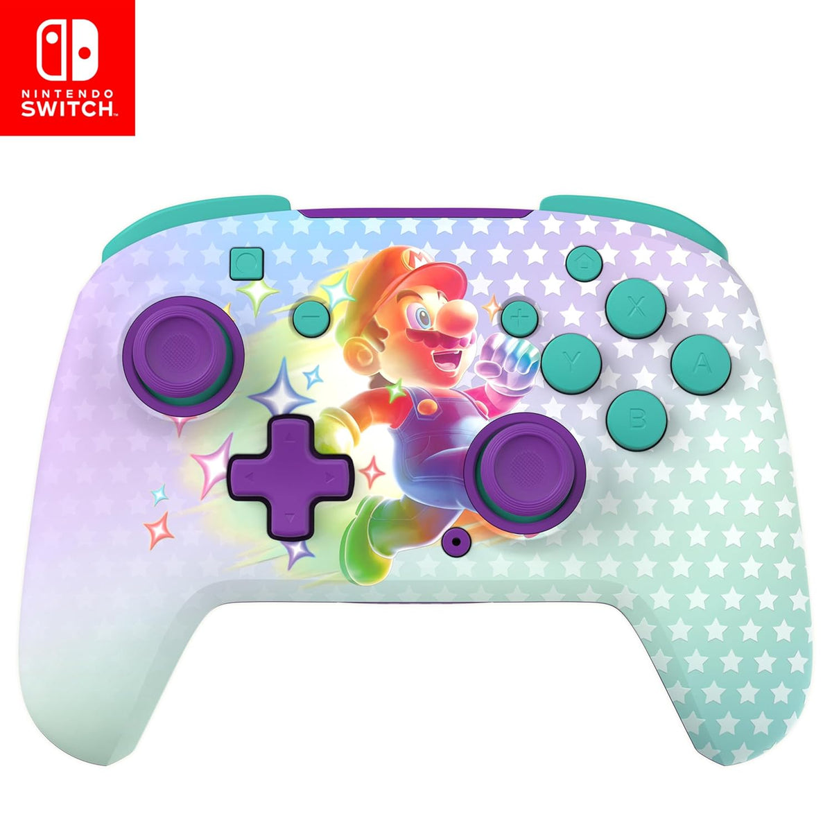 Turtle Beach Rematch Wireless Controller Super Mario Star Nintendo Switch 2 | Nintendo Switch Lite. OLED. Glow-in-the-Dark Design. Rechargeable 40-Hr Battery. 2 Mappable Back Buttons