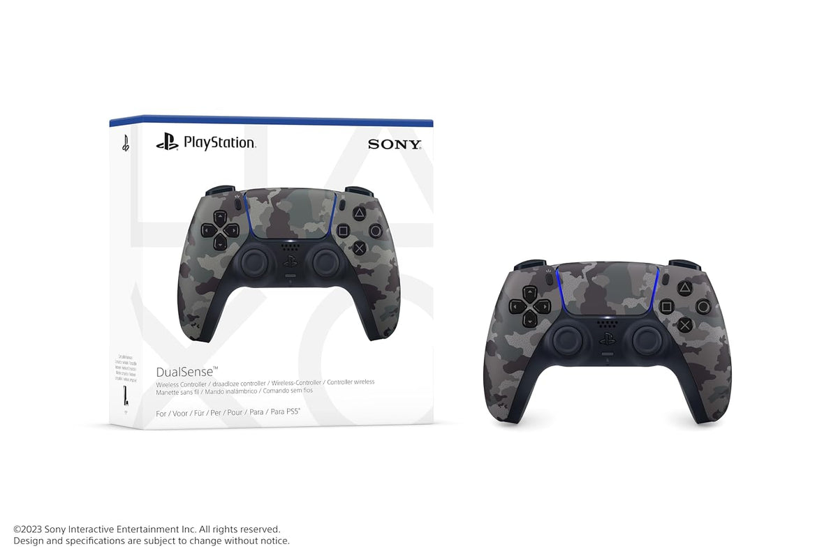PlayStation DualSense Wireless Controller – Gray Camouflage - For PS5. PC. MAC & Mobile