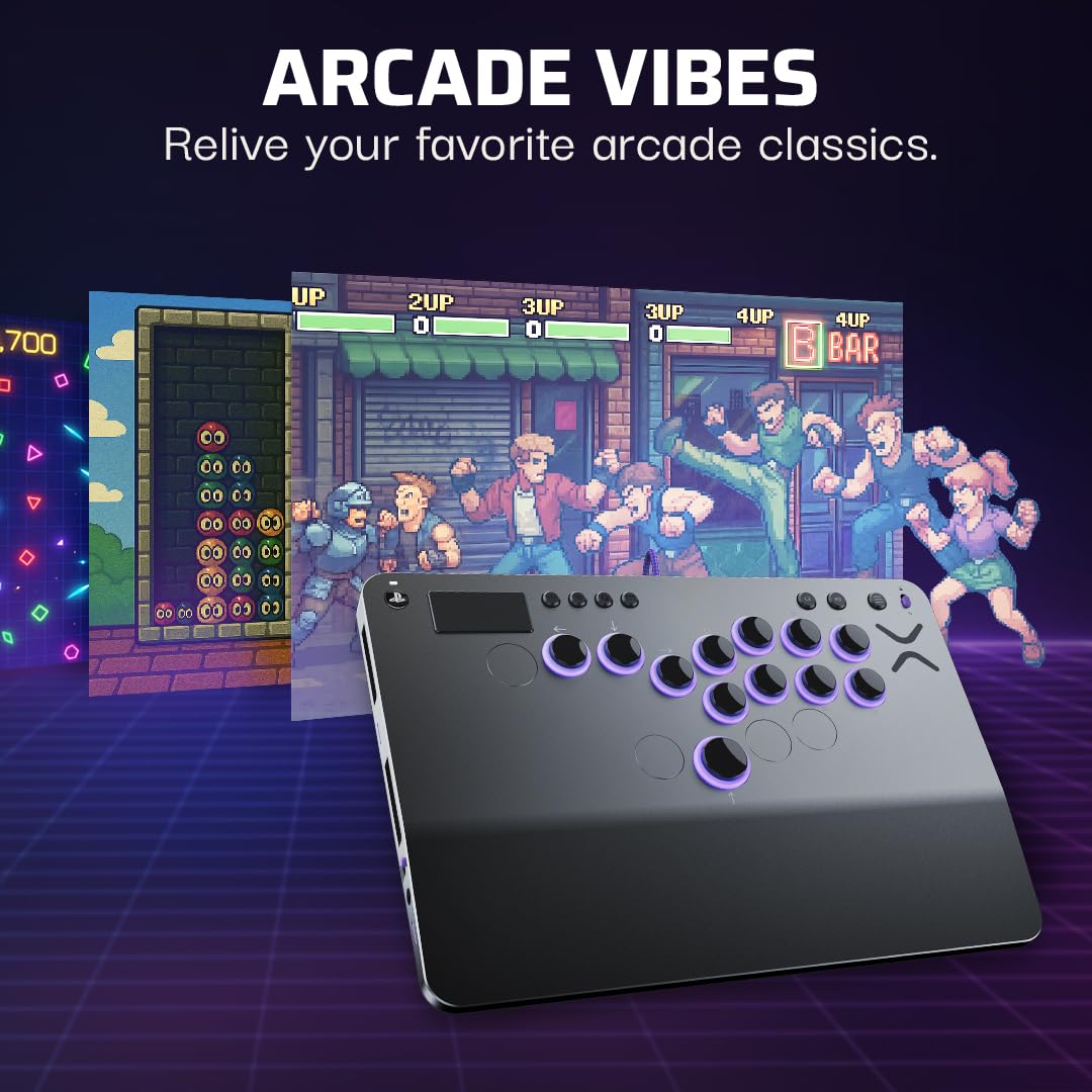 Turtle Beach Victrix Pro KO Leverless Esports All Button Fight Stick. PS5 | PlayStation. PS4. Windows PC. Tournament Arcade Controller. 16 Cherry Switches. Slim Design. RGB Lighting. USB-C Cable. Gray